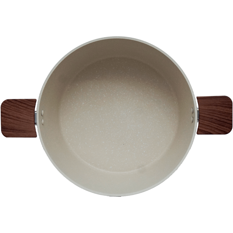 Oala granit 28 cm 7.5 L antiaderenta bej fara capac Adison